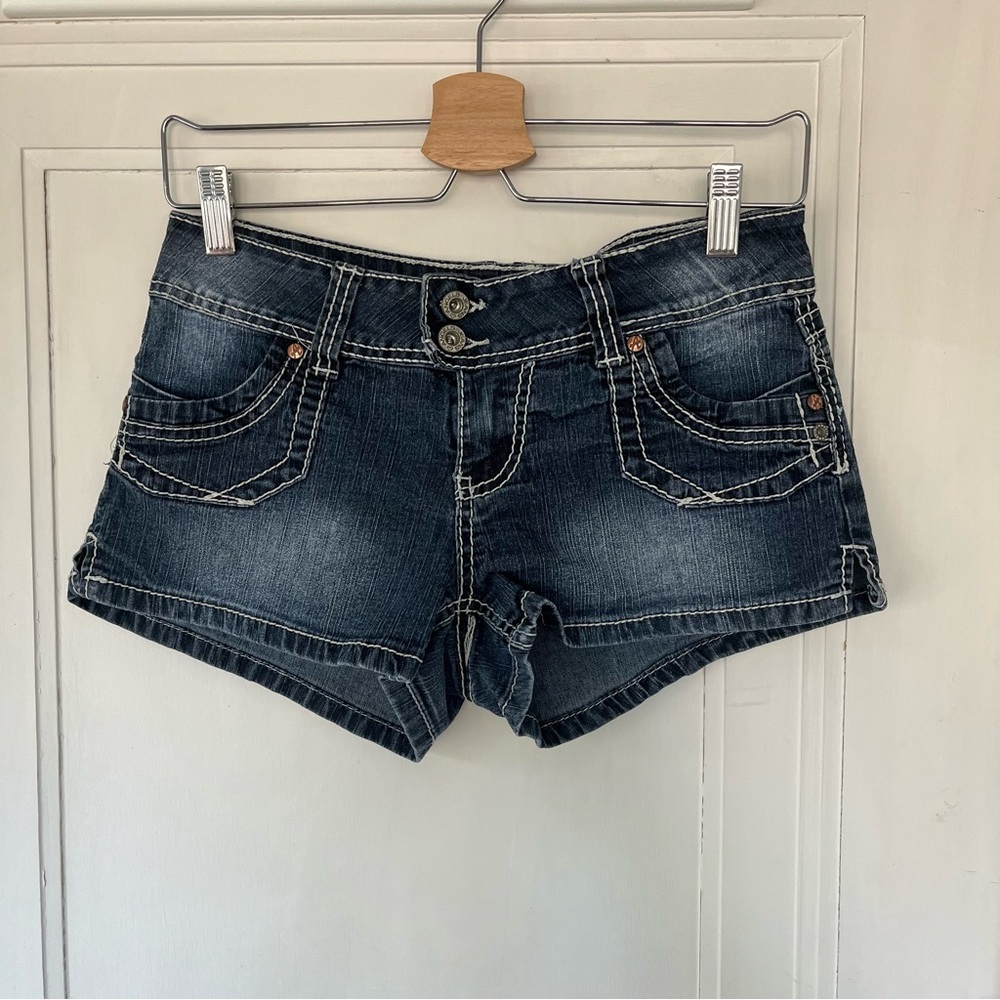 Angels Dark Blue Jean Shorts
